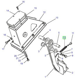 Ressort de rappel de pédale - Land Rover Série
