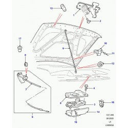 Manchon caoutchouc capot - 369746 - Land Rover range Rover classic